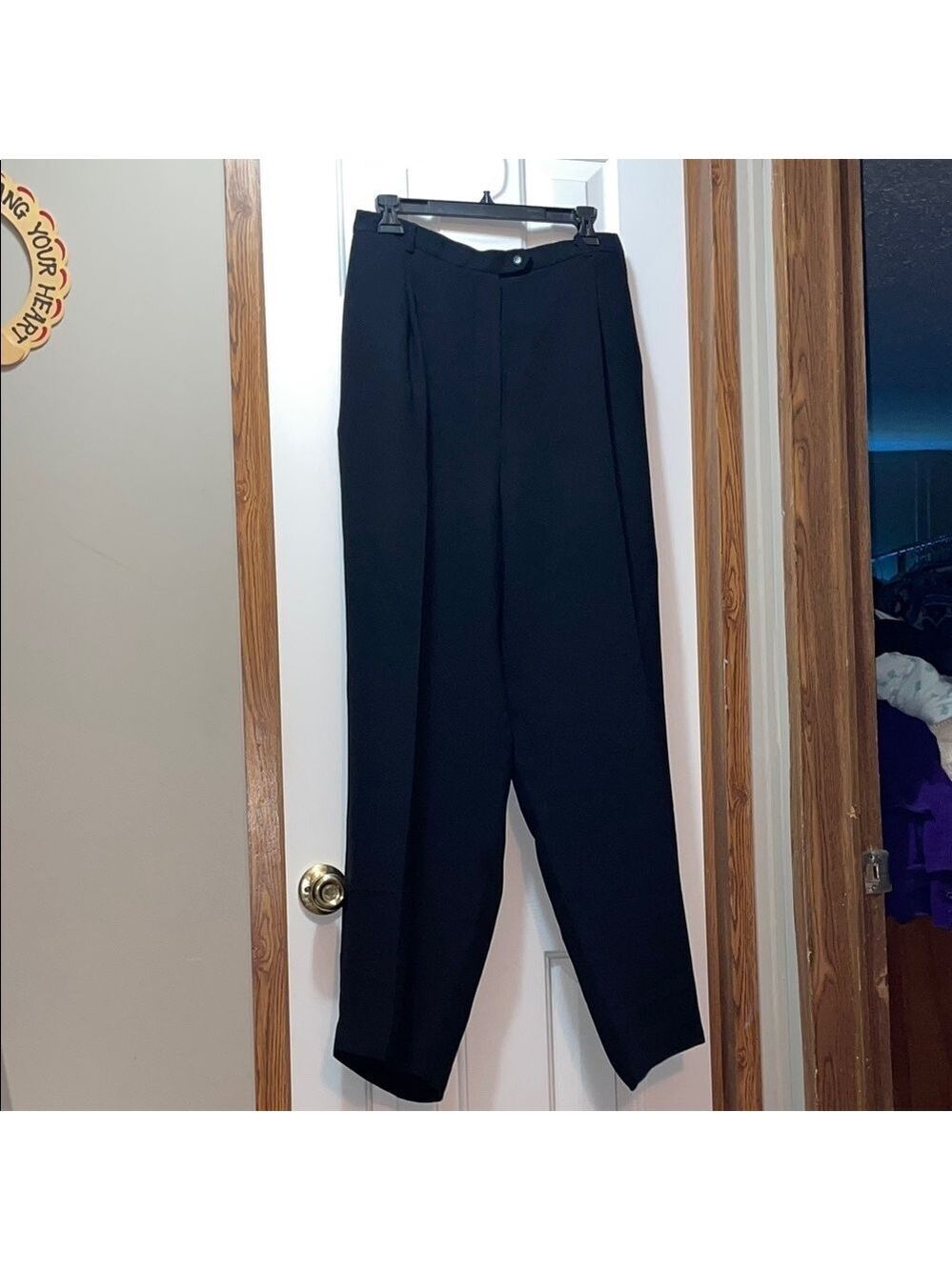 August Max Black Trousers 24W NWOT